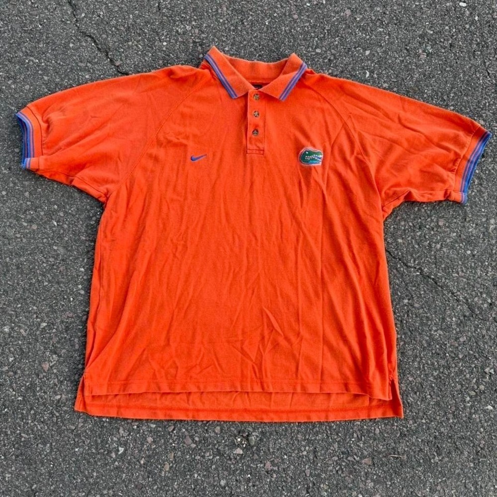Vintage Nike‎ Florida Gators embroidered orange and blue polo Size XL